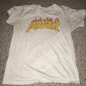 white poser t shirt
